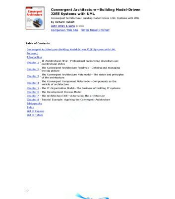 خرید و دانلود نسخه کامل کتاب Convergent Architecture: Building Model Driven J2EE Systems with UML