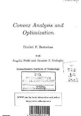 خرید و دانلود نسخه کامل کتاب Convex Analysis and Optimization