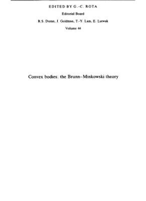 خرید و دانلود نسخه کامل کتاب Convex bodies, Brunn-Minkowski theory