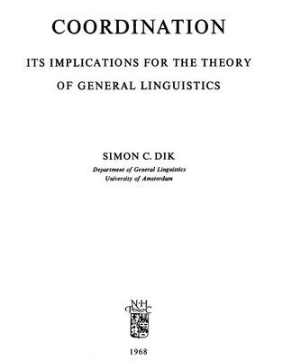 خرید و دانلود نسخه کامل کتاب Coordination: Its Implications for the Theory of General Linguistics