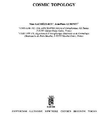 خرید و دانلود نسخه کامل کتاب Cosmic topology