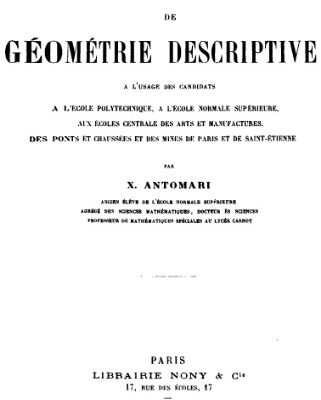 خرید و دانلود نسخه کامل کتاب Cours de géométrie descriptive