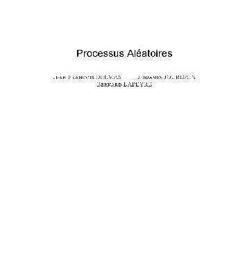 خرید و دانلود نسخه کامل کتاب Cours de processus aleatoires