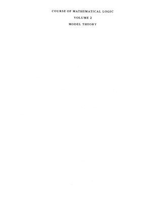 خرید و دانلود نسخه کامل کتاب Course of Mathematical Logic. Volume 2: Model Theory