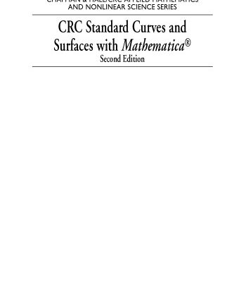خرید و دانلود نسخه کامل کتاب CRC Standard Curves and Surfaces with Mathematica, Second Edition