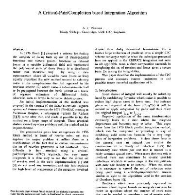 خرید و دانلود نسخه کامل کتاب Critical pair completion integration algorithm