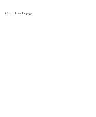 خرید و دانلود نسخه کامل کتاب Critical Pedagogy: Political Approaches to Language and Intercultural Communication (Languages for Intercultural Communication and Education, 8)