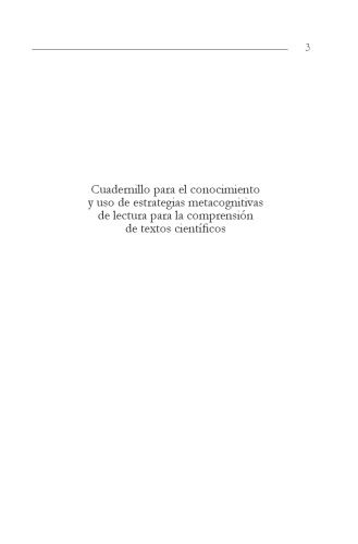 خرید و دانلود نسخه کامل کتاب Cuadernillo para el conocimiento y uso de estrategias metacognitivas de lectura para la comprensión de textos científicos Spanish_68b40d8e4004b.jpeg خرید و دانلود نسخه کامل کتاب Cuadernillo para el conocimiento y uso de estrategias metacognitivas de lectura para la comprensión de textos científicos Spanish