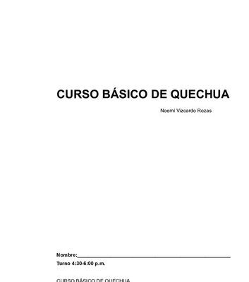 خرید و دانلود نسخه کامل کتاب Curso básico de quechua
