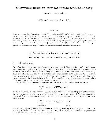 خرید و دانلود نسخه کامل کتاب Curvature flows on four manifolds with boundary