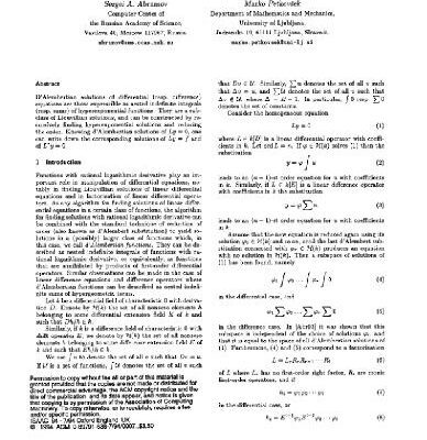 خرید و دانلود نسخه کامل کتاب Dalambertian solutions to linear ODEs