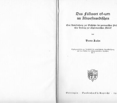 خرید و دانلود نسخه کامل کتاب Das Füllwort of-um im Altwestnordischen. Eine Untersuchung zur Geschichte der germanischen Präfixe. Ein Beitrag zur altgermanischen Metrik.