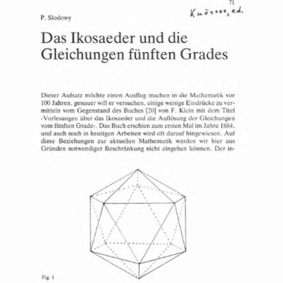 خرید و دانلود نسخه کامل کتاب Das Ikosaeder und die Gleichungen fünften Grades