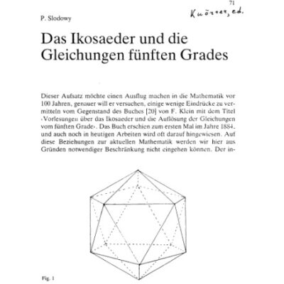 خرید و دانلود نسخه کامل کتاب Das Ikosaeder und die Gleichungen fünften Grades