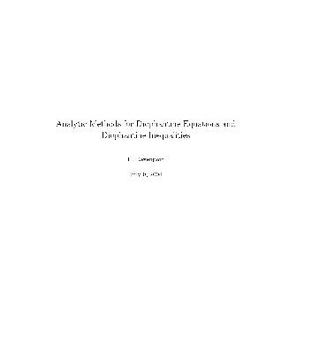 خرید و دانلود نسخه کامل کتاب Davenport H Analytic methods for Diophantine equations and inequalities (CUP draft