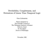 خرید و دانلود نسخه کامل کتاب Decidability, Completeness, and Extensions of Linear Temporal Logic [PhD Thesis]