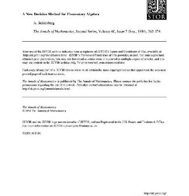 خرید و دانلود نسخه کامل کتاب Decision method for elementary algebra