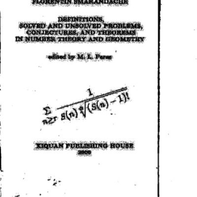 خرید و دانلود نسخه کامل کتاب Definitions, theorems, solved and unsolved problems in number theory and geometry