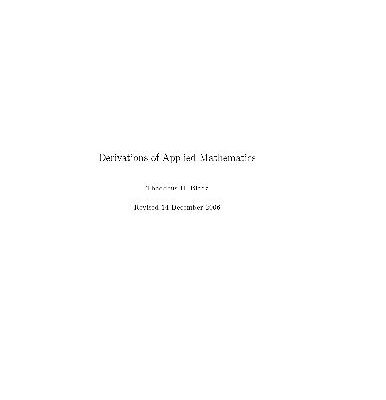 خرید و دانلود نسخه کامل کتاب Derivations of applied mathematics