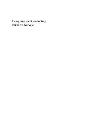 خرید و دانلود نسخه کامل کتاب Designing and Conducting Business Surveys