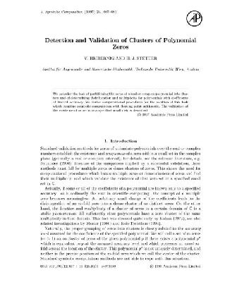 خرید و دانلود نسخه کامل کتاب Detection and validation of clusters of polynomial zeros