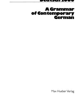 خرید و دانلود نسخه کامل کتاب Deutsch 2000: A Grammar of Contemporary German