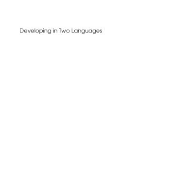 خرید و دانلود نسخه کامل کتاب Developing in Two Languages: Korean Children in America (Child Language and Child Development)