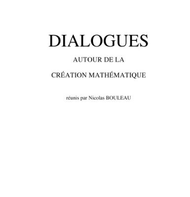 خرید و دانلود نسخه کامل کتاب Dialogues autour de la création mathématique