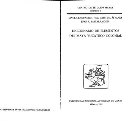 خرید و دانلود نسخه کامل کتاب Diccionario de elementos de maya yucateco colonial
