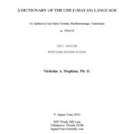 خرید و دانلود نسخه کامل کتاب Dictionary of the Chuj (Mayan) Language
