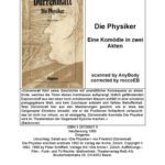 خرید و دانلود نسخه کامل کتاب Die Physiker. Eine Komodie in zwei Akten