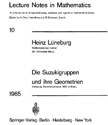 خرید و دانلود نسخه کامل کتاب Die Suzukigruppen und ihre Geometrien