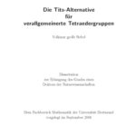خرید و دانلود نسخه کامل کتاب Die Tits-Alternative für  verallgemeinerte Tetraedergruppen