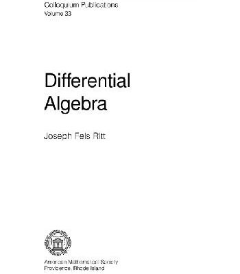 خرید و دانلود نسخه کامل کتاب Differential algebra