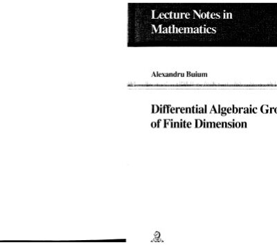 خرید و دانلود نسخه کامل کتاب Differential Algebraic Groups of Finite Dimension