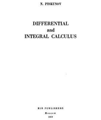 خرید و دانلود نسخه کامل کتاب Differential and Integral Calculus