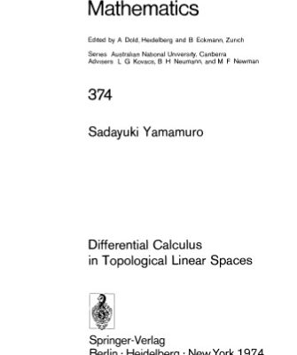 خرید و دانلود نسخه کامل کتاب Differential Calculus in Topological Linear Spaces