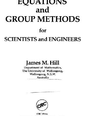 خرید و دانلود نسخه کامل کتاب Differential equations and group methods, for scientists and engineers