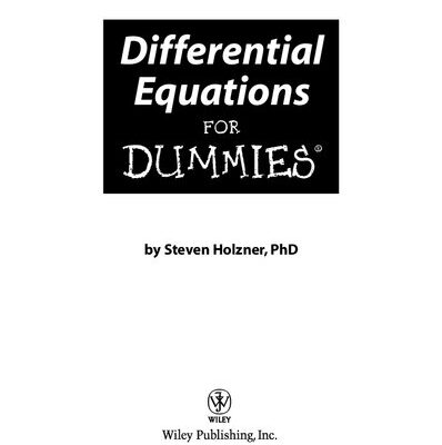 خرید و دانلود نسخه کامل کتاب Differential Equations For Dummies