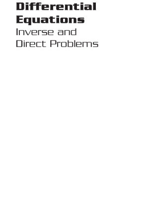 خرید و دانلود نسخه کامل کتاب Differential equations: inverse and direct problems