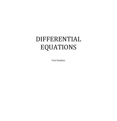 خرید و دانلود نسخه کامل کتاب Differential Equations