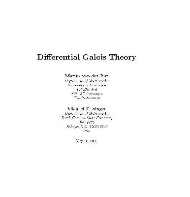 خرید و دانلود نسخه کامل کتاب Differential Galois Theory