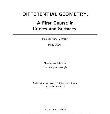 خرید و دانلود نسخه کامل کتاب Differential geometry: a first course in curves and surfaces