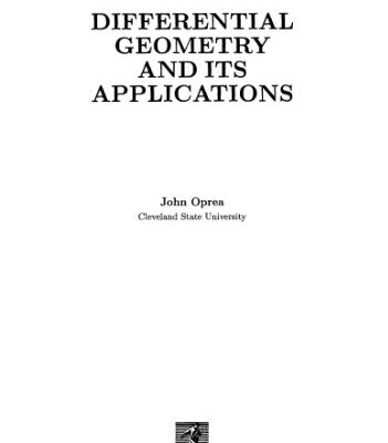خرید و دانلود نسخه کامل کتاب Differential Geometry and Its Applications