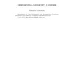 خرید و دانلود نسخه کامل کتاب Differential Geometry, D Course