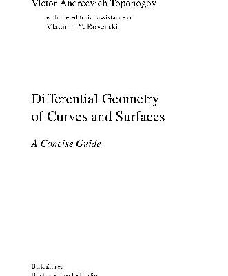 خرید و دانلود نسخه کامل کتاب Differential geometry of curves and surfaces: A concise guide