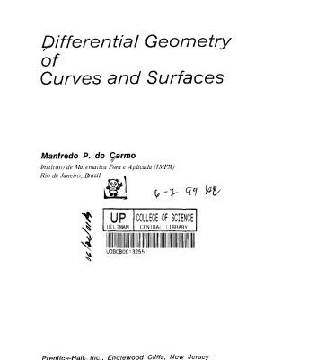 خرید و دانلود نسخه کامل کتاب Differential Geometry of Curves and Surfaces