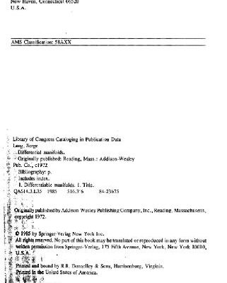 خرید و دانلود نسخه کامل کتاب Differential manifolds