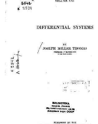 خرید و دانلود نسخه کامل کتاب Differential systems