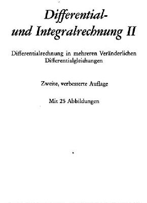 خرید و دانلود نسخه کامل کتاب Differential- und Integralrechnung 2